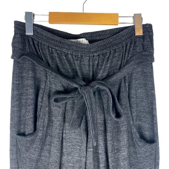 ANNE VALERIE Hash Women's Marled Grey Hi Rise Stretch Pant Trousers Front Tie SM - Picture 3 of 9
